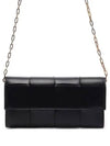 Intrecciato Chain Shoulder Bag Black - BOTTEGA VENETA - BALAAN 2