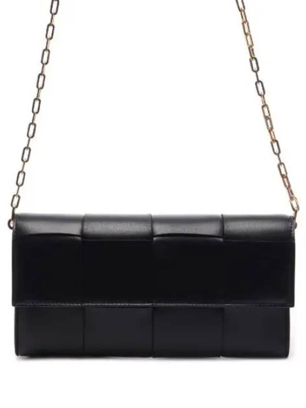 Intrecciato Chain Shoulder Bag Black - BOTTEGA VENETA - BALAAN 2