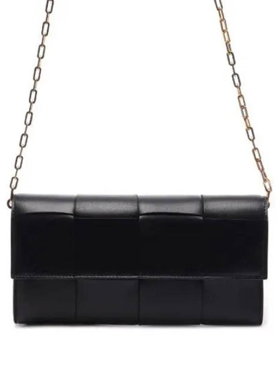 Intrecciato Chain Shoulder Bag Black - BOTTEGA VENETA - BALAAN 2