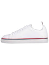 Tennis Vitello Calf Leather Low Top Sneakers White - THOM BROWNE - BALAAN 4