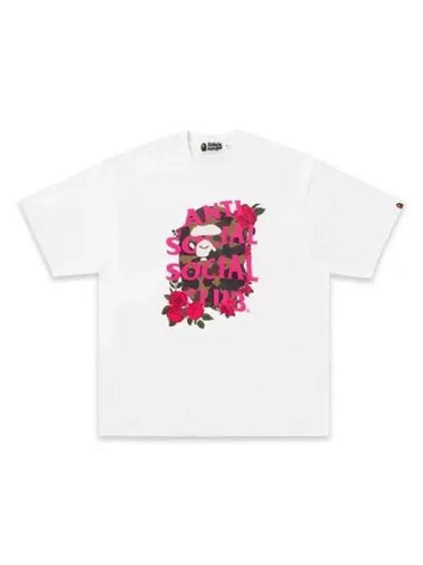 Anti Social Club Bape Ape Short Sleeve T Shirt White - ANTI SOCIAL SOCIAL CLUB - BALAAN 1