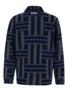 Weave Over Long Sleeve Shirt Blue - KENZO - BALAAN 3