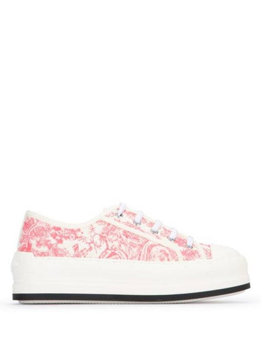 Walk NDior Toile De Jouy Sauvage Motif Platform Low Top Sneakers Candy Pink - DIOR - BALAAN 1