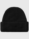 Maison Kitsune Fox Fox Head Patch Ribbed Beanie Hat Hat Black - MAISON KITSUNE - BALAAN 3