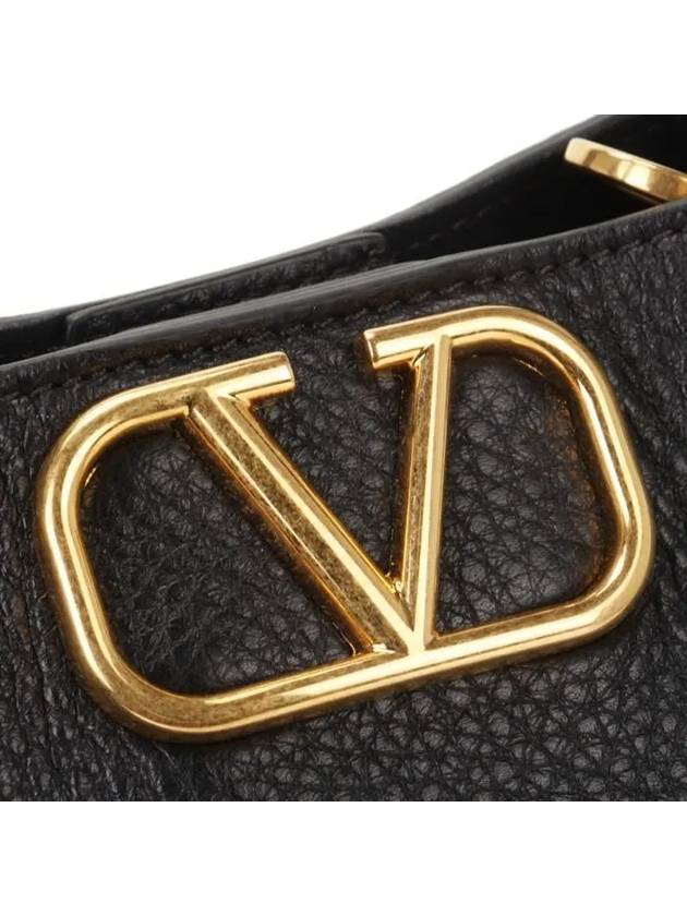 Logo Leather Tote Bag Black - VALENTINO - BALAAN 6