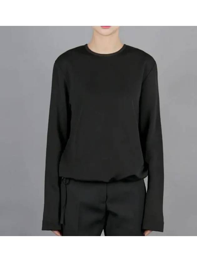 Viscose Blend Long Sleeve T-Shirt Black - JIL SANDER - BALAAN 2