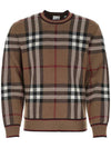 Check Wool Jacquard Sweater Brown - BURBERRY - BALAAN.