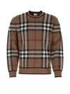 Check Wool Jacquard Sweater Brown - BURBERRY - BALAAN 1