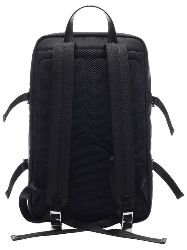 Re-Nylon Saffiano Leather Backpack Black - PRADA - BALAAN 5