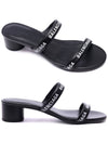 Logo Strap Round Sandal Heels Black - BALENCIAGA - BALAAN 3