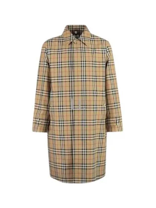 Check Cotton Trench Coat Beige - BURBERRY - BALAAN 2