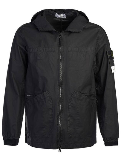 Men's Aggressive Gomato Zip Up Hoodie Black - STONE ISLAND - BALAAN 2