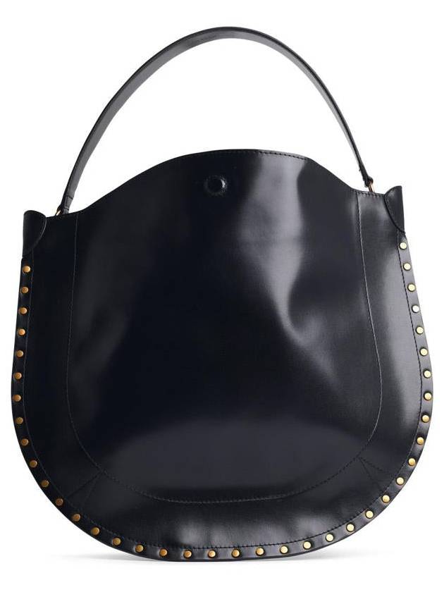 Oskan Leather Shoulder Bag Black - ISABEL MARANT - BALAAN 4