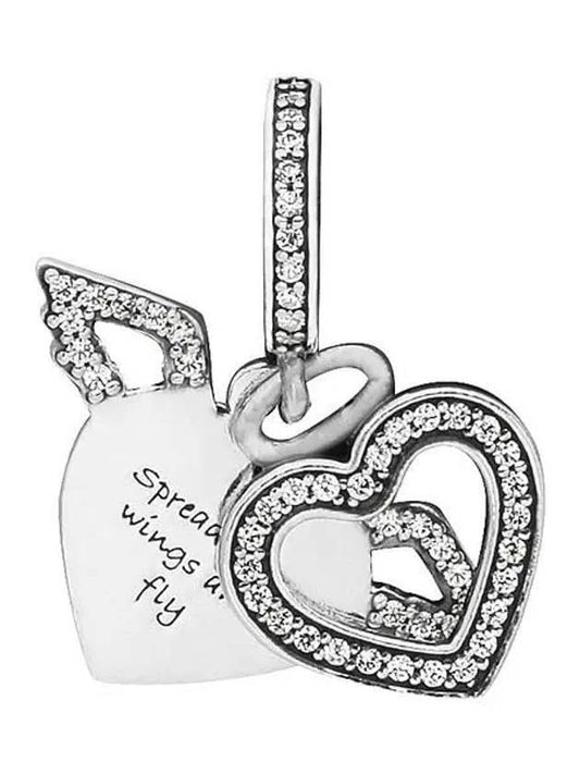 Heart Angel Wings Dangle Charm Silver - PANDORA - BALAAN 1