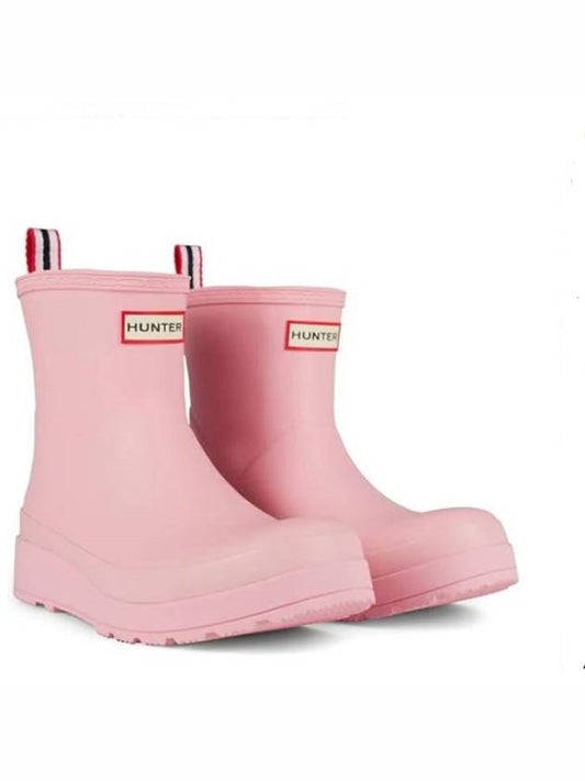 Women's Play Short Rain Boots Azalea Pink - HUNTER - BALAAN.