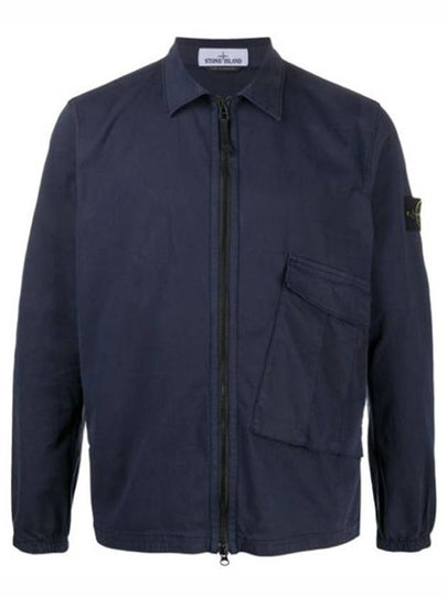 Wappen Patch Pocket Single Shirt Blue Navy Men 731510310 V0028 - STONE ISLAND - BALAAN 2