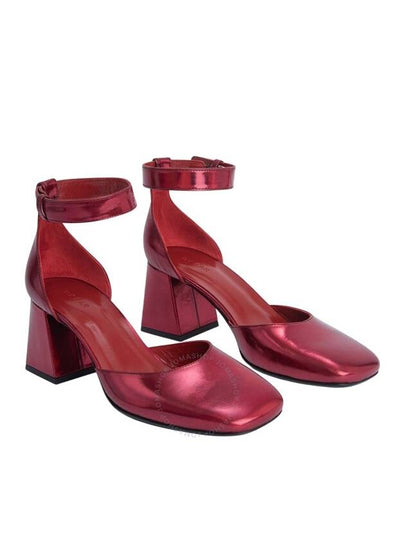 By Far Judy Red Iridescent Square Toe Pumps Brand Size 38 US Size 8 - BY FAR - BALAAN 2