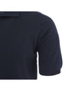 UMK1331 DARK NAVY Knit Zipper Polo Blue Short Sleeve T shirt - KITON - BALAAN 4