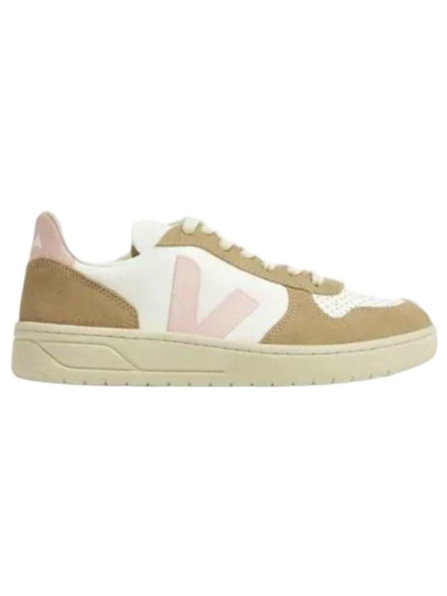 V10 Logo Low Top Sneakers Beige - VEJA - BALAAN 1