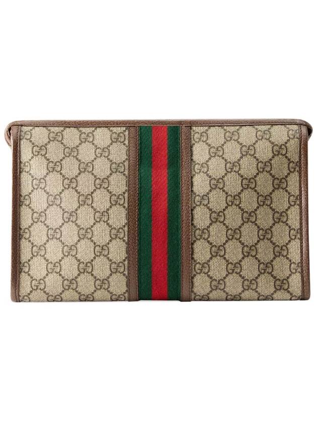 Ophidia GG Clutch Bag Beige Ebony - GUCCI - BALAAN 3