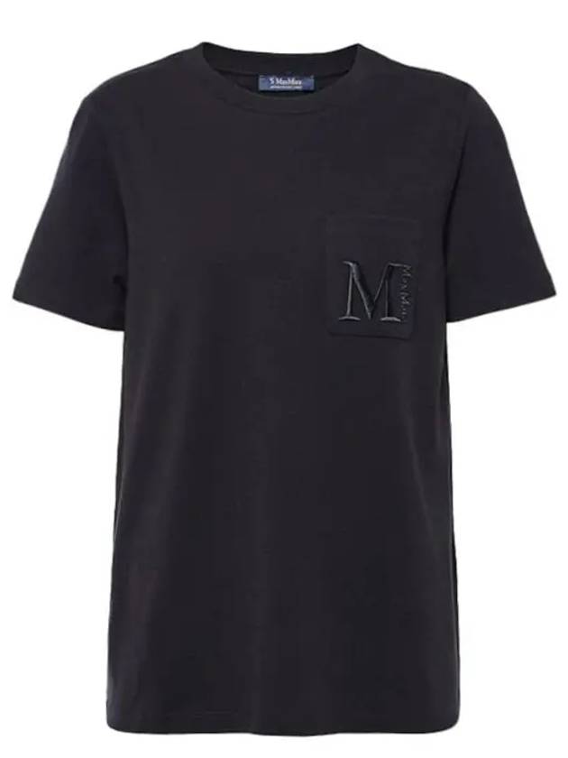 Madera Cotton Short Sleeve T-Shirt Black - MAX MARA - BALAAN 3