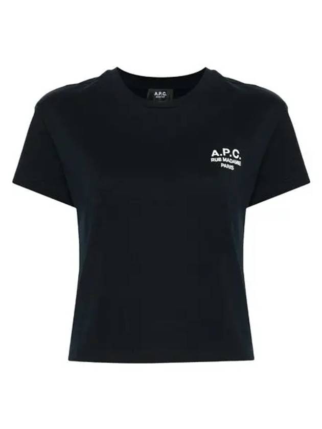 Boxy Rue Madame Short Sleeve T-Shirt Navy - A.P.C. - BALAAN 2