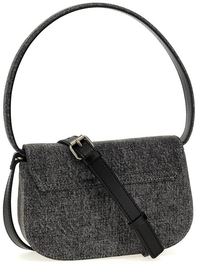 Iconic Stonewashed Denim Shoulder Bag Black - DIESEL - BALAAN 3