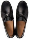 Gancini Leather Driving Shoes Black - SALVATORE FERRAGAMO - BALAAN 3