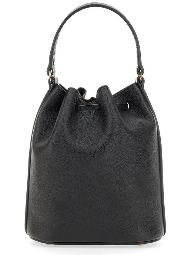 T Timeless Leather Micro Logo Bucket Bag Black - TOD'S - BALAAN 7