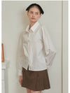 Women's Serendipity Puff Logo Blouse Ivory - MICANE - BALAAN 5