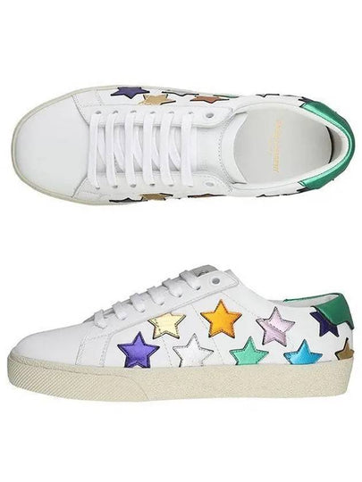 Women's California Multimetal Star Low Top Sneakers White - SAINT LAURENT - BALAAN 2