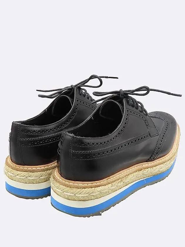 Black Color Wingtip Clipper Women s Shoes - PRADA - BALAAN 4