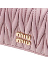 Matelasse Logo Nappa Leather Half Wallet Alabaster Pink - MIU MIU - BALAAN 7