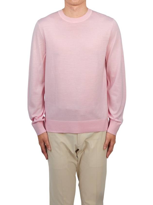 Crew Neck Wool Knit Top Pink - THEORY - BALAAN 2