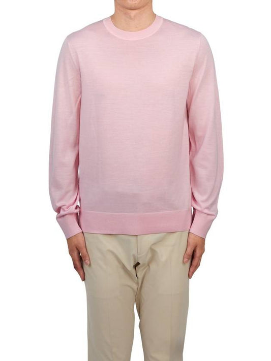 Crew Neck Wool Knit Top Pink - THEORY - BALAAN 2