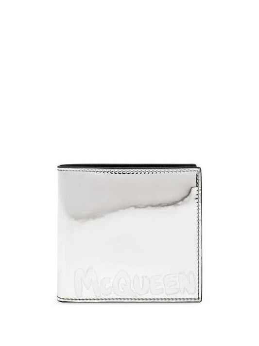 silver tone two-fold wallet 6021371AATE - ALEXANDER MCQUEEN - BALAAN 1