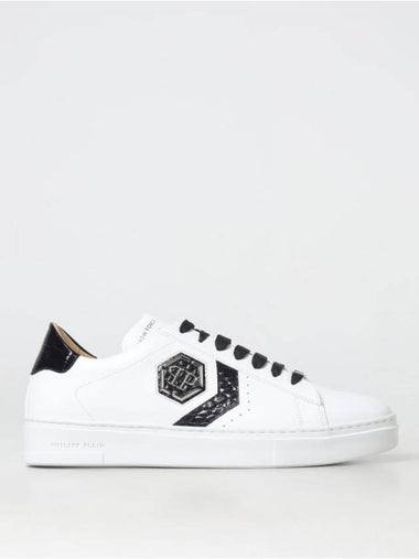 Lo -Top Crocco Printed Arrow Force Low Top Sneakers White - PHILIPP PLEIN - BALAAN 1