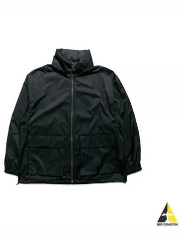 24 HARD TWIST POLYESTER SATIN LAMI AMINATE ZIP BLOUSON BLACK A24SB02SL laminate straw - AURALEE - BALAAN 1