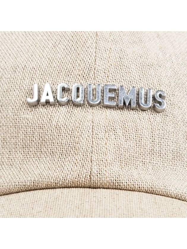 Logo Ball Cap Light Grey - JACQUEMUS - BALAAN 5