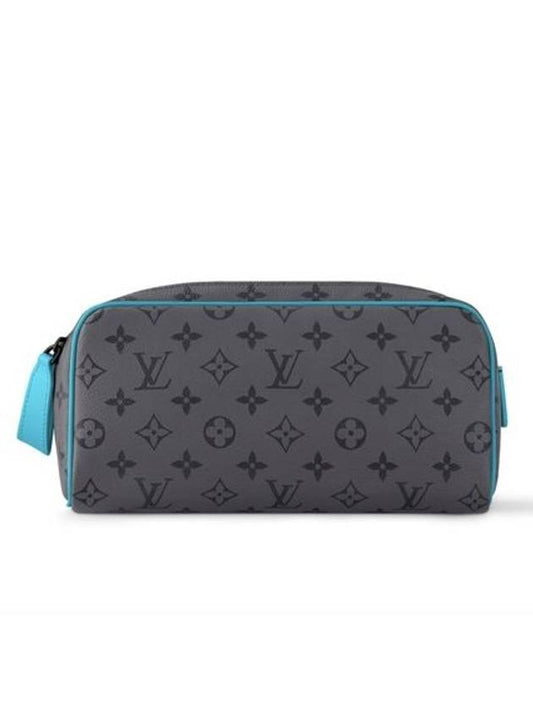 Men's Dopp Kit Monogram Eclipse Pouch Bag Grey Blue - LOUIS VUITTON - BALAAN 1