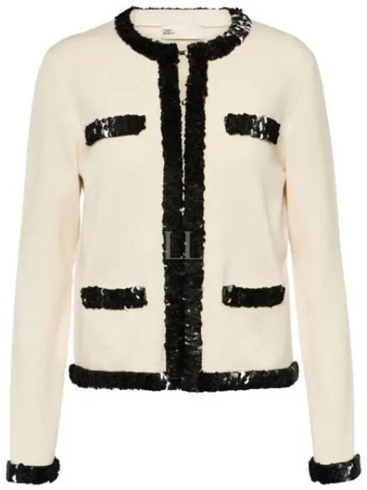 24 Kendra Wool SEQUIN Jacket 154118 285 Sequins - TORY BURCH - BALAAN 1