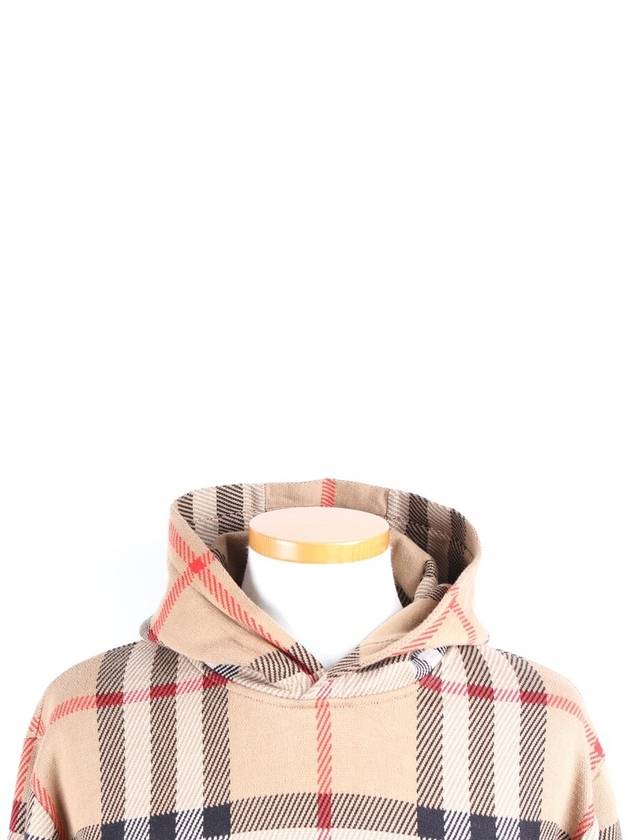 Check Cotton Zachary Hoodie XL - BURBERRY - BALAAN 2