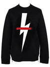 Big Lightning Neoprene Sweatshirt BJS332S G514S - NEIL BARRETT - BALAAN 5