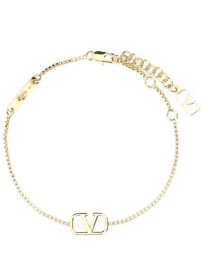 V logo signature metal bracelet gold - VALENTINO - BALAAN 2