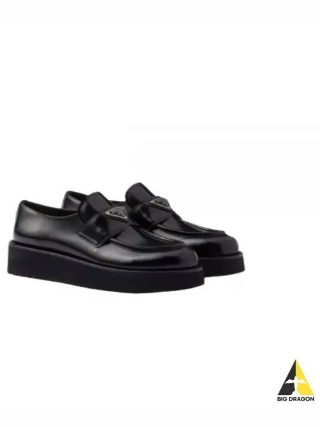 Brushed Leather Loafers Black - PRADA - BALAAN 2