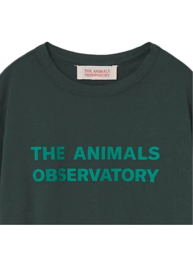 Kids Logo T Shirt Dark Green F24120 021BG - THE ANIMALS OBSERVATORY - BALAAN 4