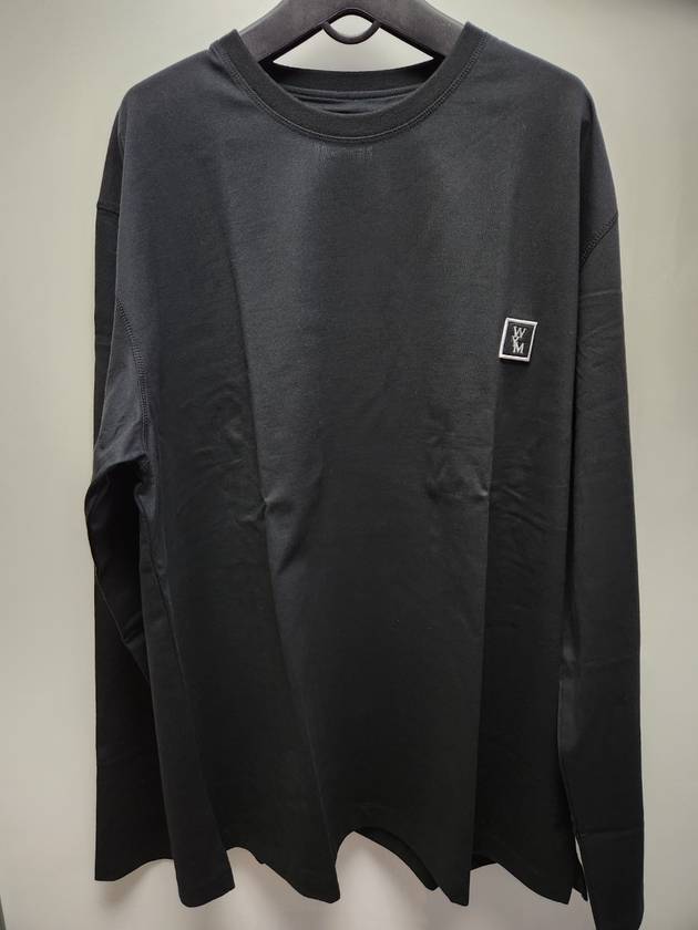 Back Logo Cotton Long Sleeve T-Shirt Black - WOOYOUNGMI - BALAAN 3