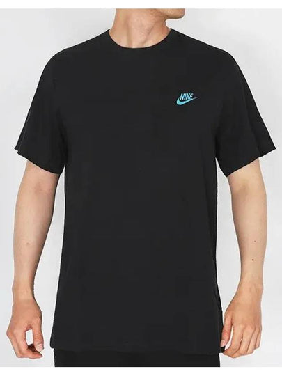 Sportswear Club Short Sleeve T-Shirt Black - NIKE - BALAAN 2