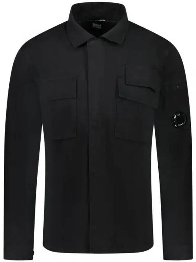 Gabardine Long Sleeve Shirt Black - CP COMPANY - BALAAN 2