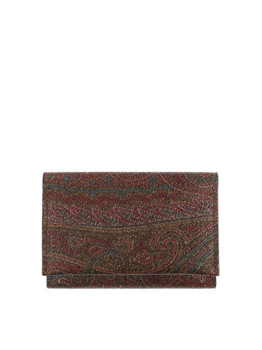 Women’s Paisley Card Wallet Brown - ETRO - BALAAN 1